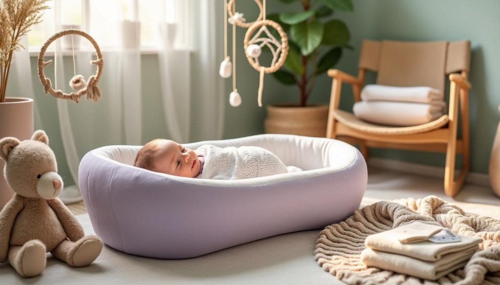 babynest für sicheren und gemütlichen schlaf von neugeborenen – bietet optimalen schutz und komfort für ihr baby.